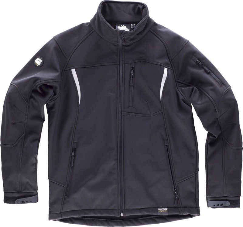 Workshell con detalles reflectantes Negro