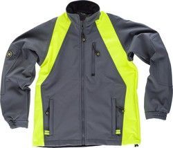 Workshell con refuerzo en codos Gris / Amarillo