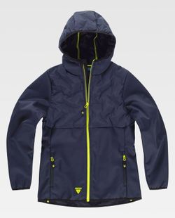 Workshell de color Marino+Amarillo fluor