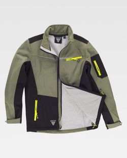 Workshell de color Verde Oliva+Negro