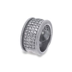 WR104X Anillo mujer Plata de Palo en plata de ley 925 con circonitas blancas deslumbrante y colorista