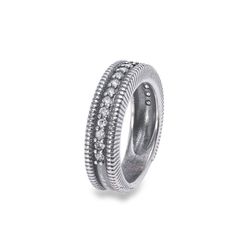 WR108X Anillo Plata de Palo mujer de plata de ley con circonitas blancas cautivadora y conquistadora pieza de alta joyería