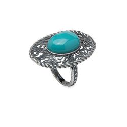 WR123X Anillo Plata de Palo mujer colección Gregoria turquesa y plata de ley moderno y elegante
