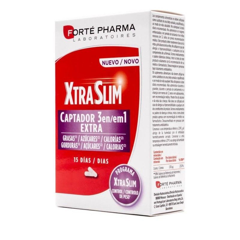 Xtraslim Captador 3 En 1 60 Capsulas