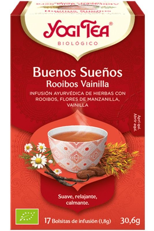 Yogi Tea Infusión Buenos Sueños Rooibos Vainilla 17 Bolsitas