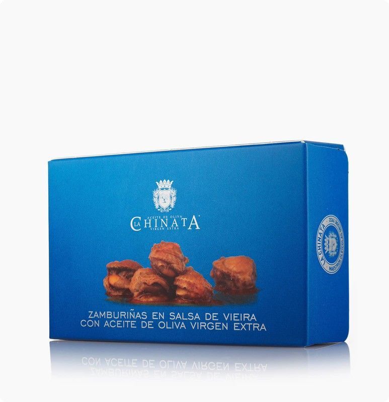 Zamburiñas en salsa de vieira aceite oliva la chinata 115 grs