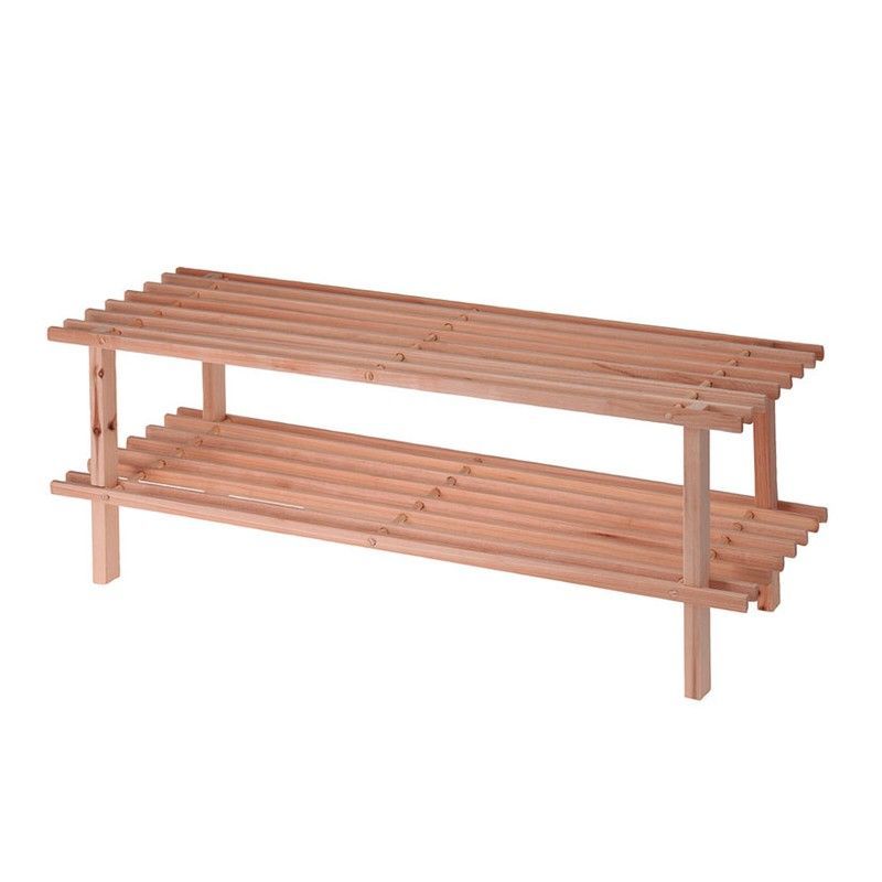 Zapatero de madera con 2 alturas