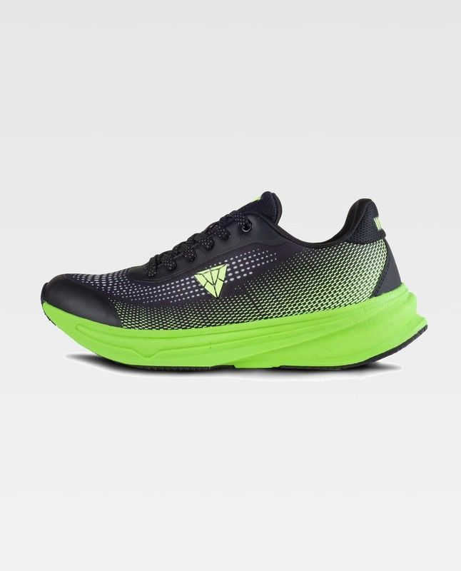 Zapatilla de color Negro+Verde Flúor