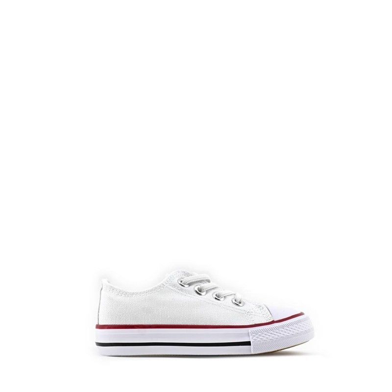 Zapatillas casuales de lona color blanco para mujer
