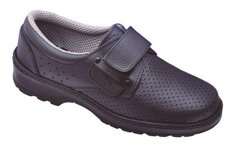 Zapato de piel de vacuno con forro transpirable y doble cierre intercambiable Blanco