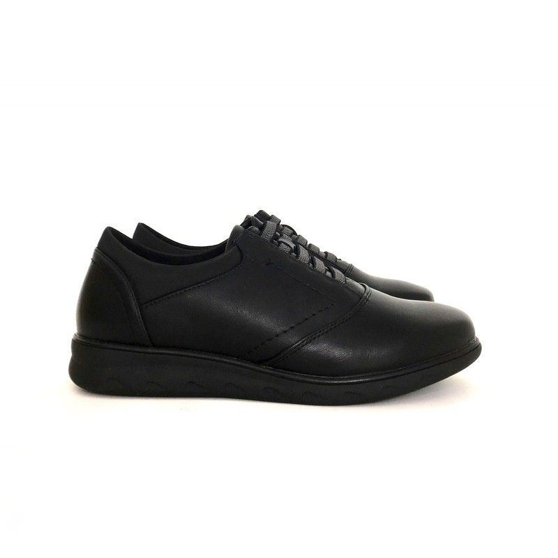 Zapato Plano Elástico Para Mujer Negro