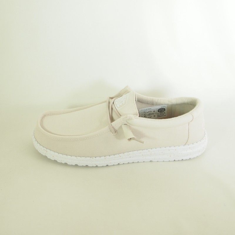 Zapatos Hey Dude 40009 Wally Slup Canvas Beige
