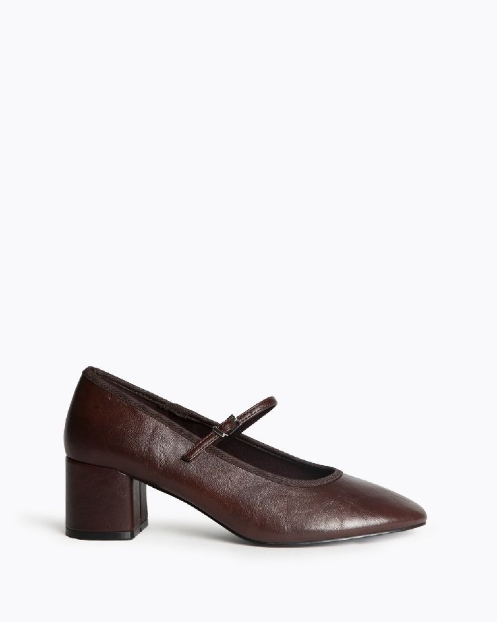 Zapatos Mary Jane Burdeos Tacón Corina Modelo M5745