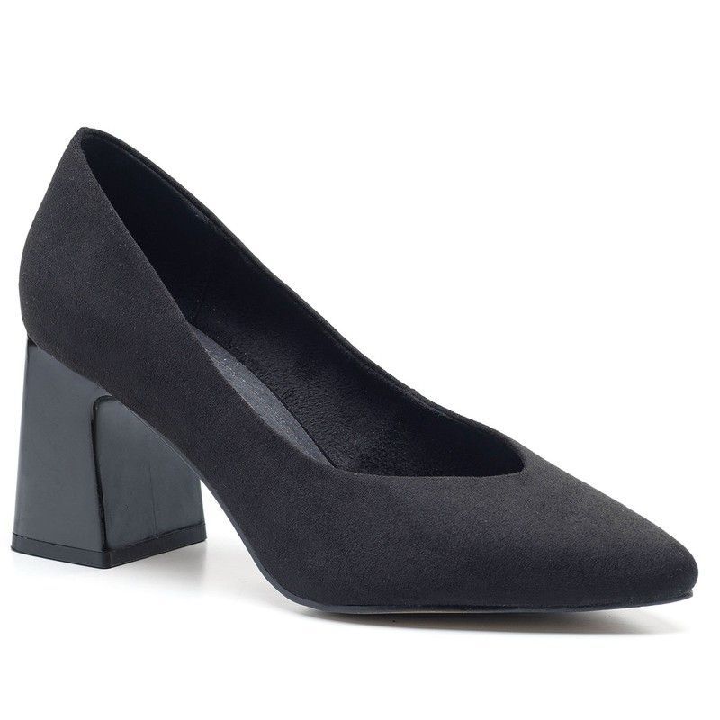 Zapatos negros con tacón ancho Corina modelo M2595