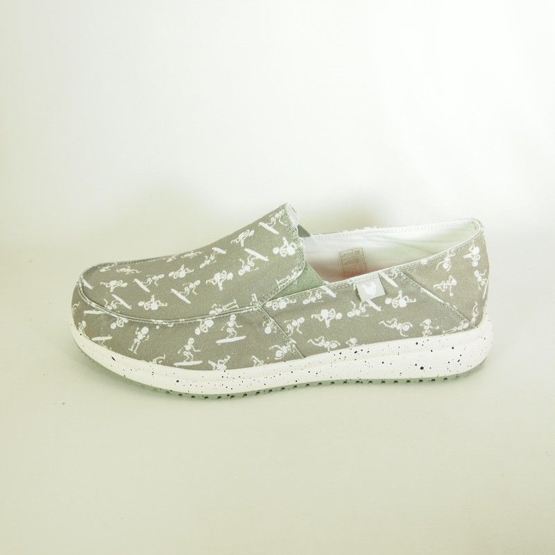 Zapatos Pitas Bones Kaki-Blanco