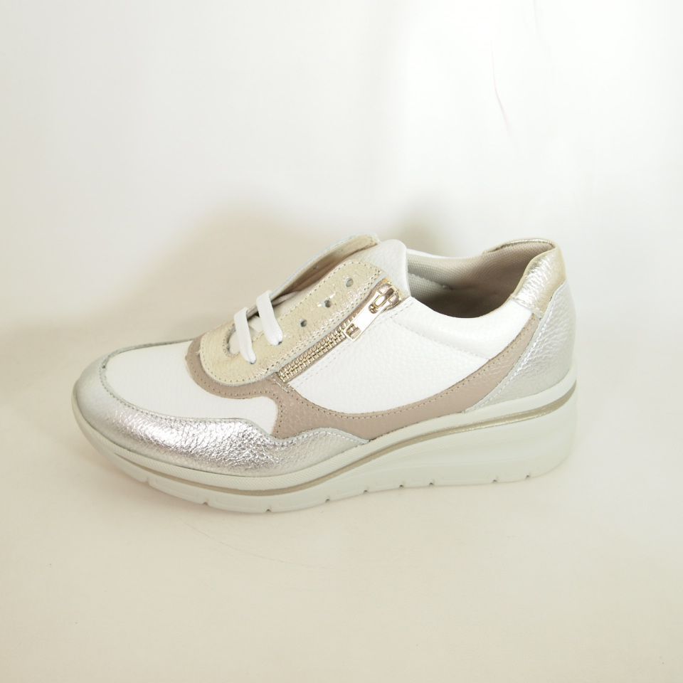 Zapatos Pitillos 11110 Metal-Blanco