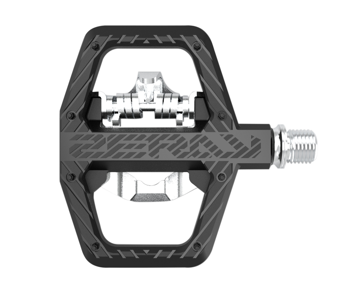 ZERAY ZP-D106 | Pedales Automáticos y Plataforma para Gravel y MTB de Fibra de Carbono + SCM435 con tacos antideslizantes