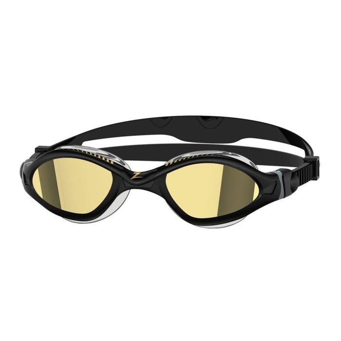 Zoggs gafas Tiger LSR+ Mirror Negro Gris Espejo Dorado Small