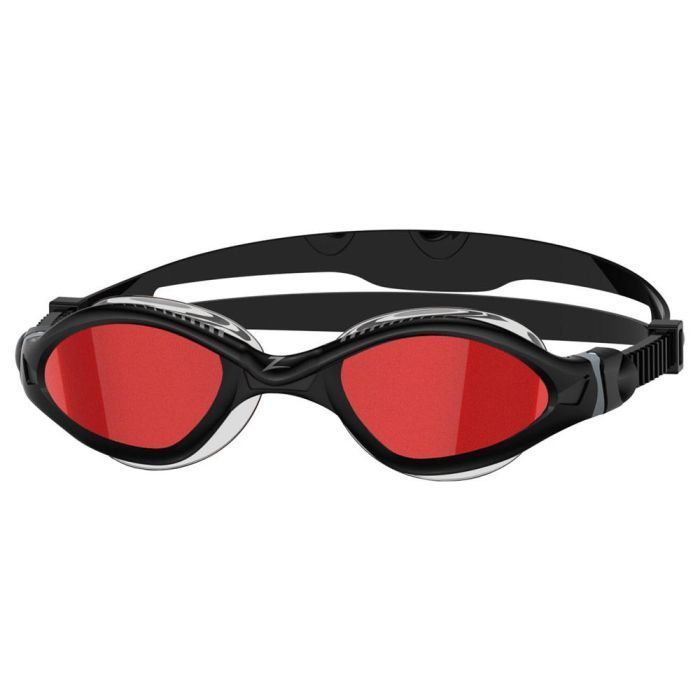 Zoggs gafas Tiger LSR+ Mirror Negro Gris Espejo Rojo Small
