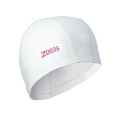 Zoggs Gorro Natación Nylon-Spandex PU Coated   Blanco Rosa