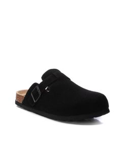 Zueco antelina con hebilla Xti Negro