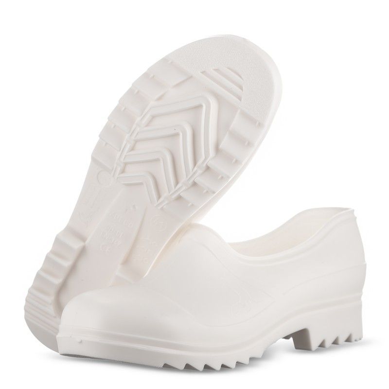 Zuecos blancos de seguridad alimentación