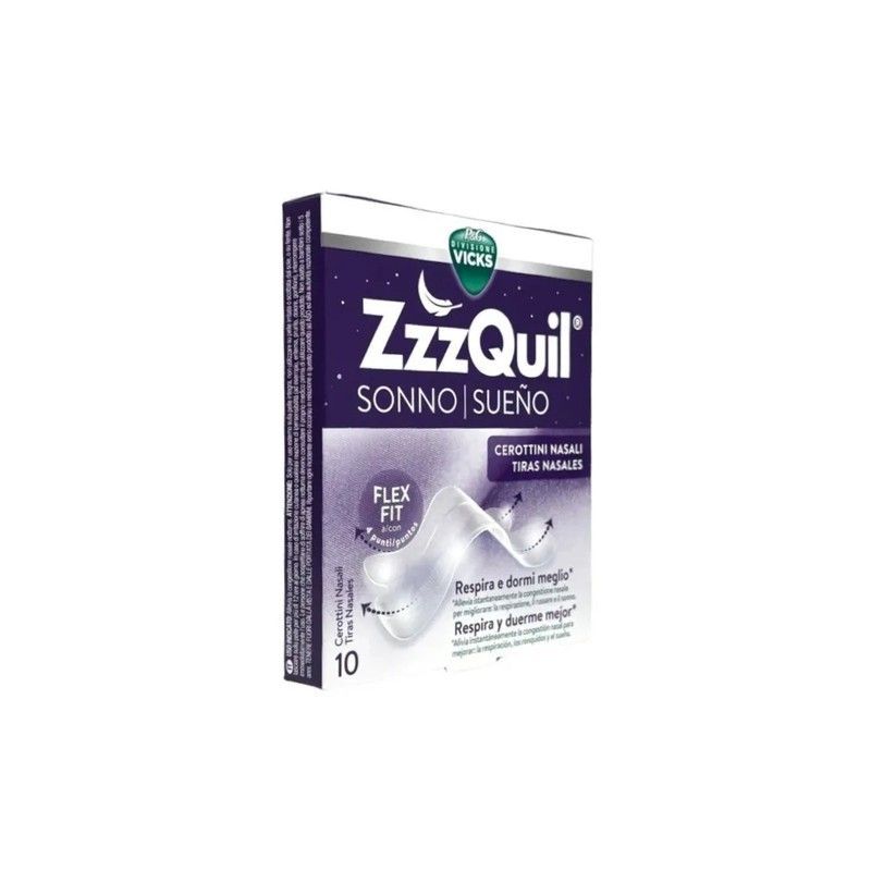 ZzzQuil sueño tiras nasales 10 unidades